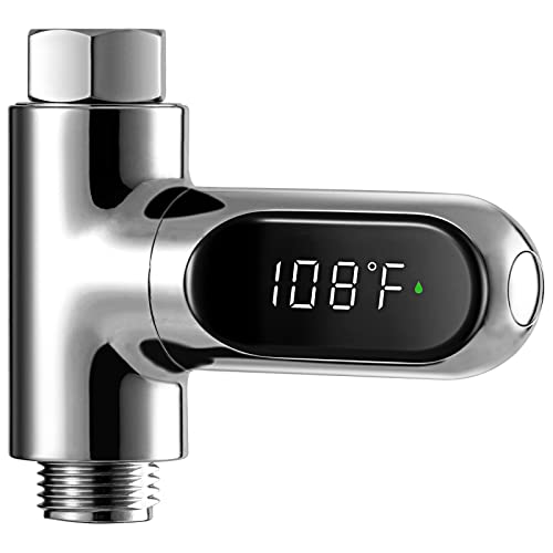 Instant Read Shower Thermometer | Faucet Shower Kit | LED Display Supports Celsius and Fahrenheit | Suitable for Baby/Self-Shower Kids/Kitchen Faucet（New Style）