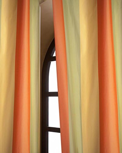 Pastel 3 toned hampton faux silk lined rod pocket curtain panel (52"W X 96"L)