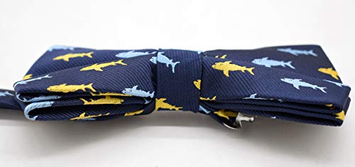 Carahere Mens Bow Ties Handmade Adjustable Pre-Tied Pattern Bow Ties For Men(Shark pattern-3) (Shark pattern-3)