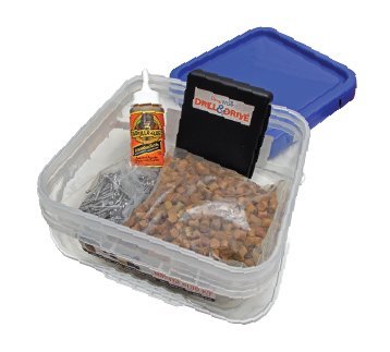 DeckWise Hardwood Plug Kit - TIGERWOOD - 3/8" - 1050 Screws & Plugs for 300 Sq. Ft. of Decking - Glue & Pre-drilling Tool Included