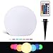 SUNWIND Solar Ball Lights Outdoor Color Changing LED Floating Pool Lights Waterproof Globe Lamps with Remote Control for Garden Pool Patio Party Decoration (8-Inch Ball)