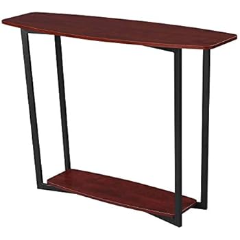Convenience Concepts Graystone Console Table, Cherry/Black Frame