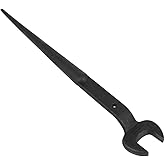 KLEIN TOOLS 3212TT Construction Spud Wrench with Tether Hole, Made in USA, 1-1/4-Inch Nominal Opening, 3/4-Inch Bolt for US Heavy Nut