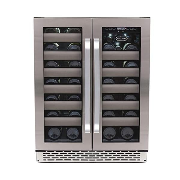 Whynter-BWR-401DS-40-Bottle-Stainless-Steel-Dual-Zone-Built-Wine-Refrigerators-Elite-Series-with-Seamless-Doors