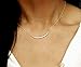 Bar Curved Tube Necklace, Delicate Thin Curved Bar Necklace 14k Gold fill, 925 Sterling Silver, 14k Rose Gold Layering Necklace/Simple Everyday Necklace (Customize)