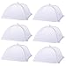 HiGift (6 pack) Food cover Pop-up 17x17 Mesh Food Covers Tent Umbrella for Outdoors, Screen Food Tents, Parties Picnics, BBQs, Reusable and Collapsible