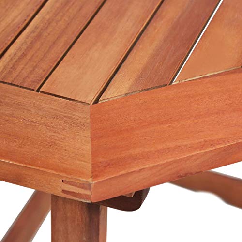 Festnight Balkontisch | Garten-Esstisch | Outdoor Esszimmertisch | Klappbar Gartentisch | Terassentisch | Holz Tisch | Balkon Esstisch | Massives Akazienholz 90 x 50 x 75 cm – Bild 7