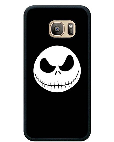 Galaxy S7 Case,The Nightmare Before Christmas Halloween Tim Burton Jack Skellington Black [Full body] [Heavy Duty Protection ] Shock Reduction Phone Case for Samsung Galaxy S7 2016 Release