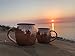 Moscow Mule Copper Mugs - Set of 2-16 Oz - 4 inches height - Heavy Weight (compare) - 100% solid copper mugs - Copper cups Hammered Finish - Perfect copper moscow mule set gift