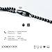 Fashionable Jewelry Pearl Necklace Earphones with Mic Beads 3.5mm in-Ear Wired Headphone Headphone Connect to iPod, iPhone, Droid, BlackBerry, Mp3 Player and All 3.5mm Audio Devices (Black)