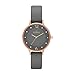 Skagen Women's Anita Quartz Stainless Steel and Leather Casual Watch, Color: Rose Gold-Tone, Grey (Model: SKW2267)