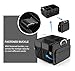 MIU COLOR Foldable Car Trunk Organizer Washable Large Size Waterproof Automotive Storage Box with Cover Suitable for SUV, Black