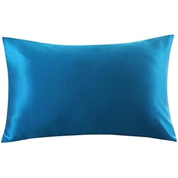 ZIMASILK 100% Mulberry Silk Pillowcase for Hair and Skin,Both Side 19 Momme Silk, 1pc (Queen 20''x30'', Peacock Blue)