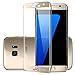 Amuoc HD Ballistic Glass Screen Protector for Samsung Galaxy S7 edge, 2 Pack,Gold