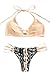 CUPSHE Women's Apricot Push Up Halter Bikini Set