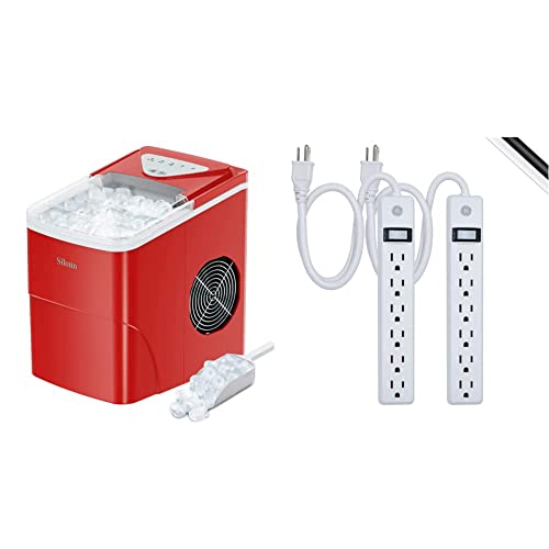 Silonn Ice Makers Countertop 9 Bullet Ice Cubes