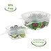 LetChef Silicone Stretch Lids 6 Pack + Gift 5” Suction Lid - Keep Food Fresh - Multi-Size Stretchable Covers for Bowls, Cups, Pots, Can, Mason Jar - Flexible Reusable Freezable Microwavable Cover