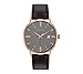 Bulova Men's 39mm Classic Rose Goldtone Brown Leather Strap Watch