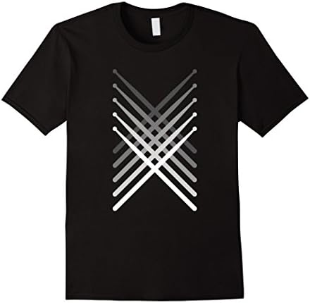 Mens Fading Drumsticks | Drummer T-Shirt Medium Black