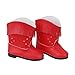 MagiDeal Handmade Red PU Leather Tassel Boots Shoes Fits 18inch American Girl Dolls Gifts