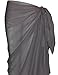 Passion4Fashion Plain Cotton Sarong-Grey-100cmx180cm