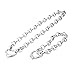 Womens Stainless Steel Silver Elegnat High Polished Heart Charm Cable Link Chain Necklace Bracelet Set