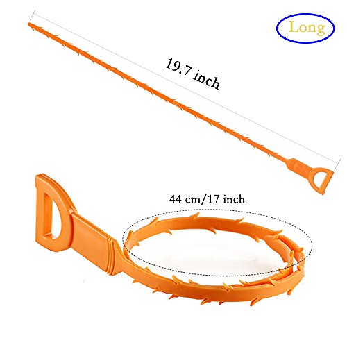 Drain Snake Bamyko 10 Pack Hair Drain Clog Remover Cleaning Tool 20 Inch for Sink, Tube Drain Cleaning