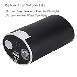 Ewarmer Outdoor Power Bank 10000mAh/Outdoor Hand Warmers with Powerful LED Flashlight, Rechargeable Powerbank for Outdoor Life, 10000mah Portable USB Powerbank/Outdoor Warmer for Phone