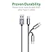 USB Type-C Cable, Zendure 12 inch/30cm USB-C to USB-A Charger, Nylon Braided Fast Charging Cord Compatible MacBook, Samsung Galaxy S9, S9+, S8, Note 8/9, Pixel, LG,Switch- Grey