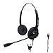 Arama Telephone Headset w/Noise Canceling Mic for Aastra Adtran Alcatel Lucent Allworx AltiGen AVAYA Comdial Digium Gigaset InterTel Mitel MiVoice Plantronics Deskphones (A200D1)