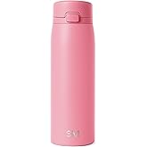 Simple Modern Sidekick Travel Coffee Mug | Ceramic-Lined Insulated Stainless Steel Tumbler | Leak-Proof and Cup Holder Friendly | 16oz, Velvet Pink