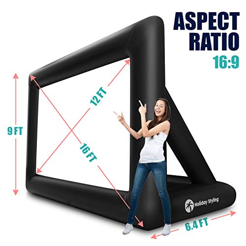 Holiday Styling Outdoor Inflatable Projector Screen 200 Inch Blow Up