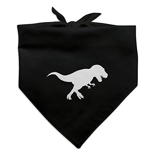 Dinosaur Tyrannosaurus Rex Black White Dog Pet Bandana - Black
