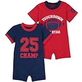 Wan-A-Beez Baby Boys' 2 Pack Graphic Short-Sleeve Romper