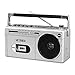 Victrola VBB-25-SLV  Mini Bluetooth Boombox with Cassette Player, Recorder and Am/FM Radio, Silverthumb 4