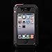 iPhone 4s Case, CarterLily Aluminum Shockproof Dustproof Waterproof Gorilla Glass Metal Case Cover for iPhone 4 / 4S (Black)