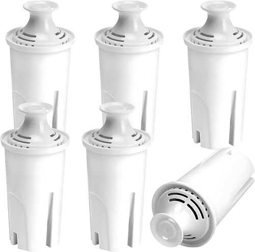 Set de 6 Filtro de Agua para Brita Longlast, Filtros de Repuesto de Jarras y Dispensadores, Filtración de 4 etapas, larga duración, ecológico y libre de BPA,eficazmente calidad agua