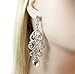 Large Sexy Austrian Crystal Rhinestone Chandelier Dangle Earrings Bridal E2084 3 Colors (White)