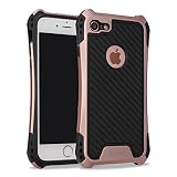 iPhone 7 Case, elove Apple iPhone 7 Hybrid Drop Protection Shock Absorbing Case Cover - iPhone 7 (4.7 Inch) High Impact Soft TPU + Hard PC Defender Back Cover For Apple iPhone 7 - ROSE GOLD