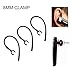 6 Pack Replacement Ear Piece Clamp Ear Hook Loop - Set of 3 PCS Clear + 3PCS Black 8mm Inner-Diameter Shape Hook for Bluetooth-Headsets Headphones