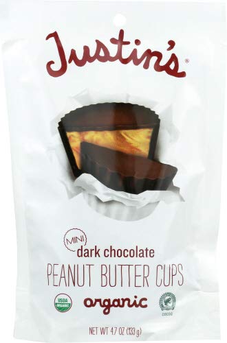 Justin's Mini Peanut Butter Cups, Dark Chocolate, 4.7 Ounce (Pack of 3)
