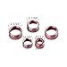 5PCS Red Aluminum Interior Audio Air Condition Button Cover Decoration Twist Switch Ring Trim Compatible with Toyota Camry 2018
