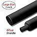 1 inch (Diameter) 3:1 Dual Wall Adhesive Heat Shrink Tubing, Large Glue Lined Marine Cable Sleeve Tube, Premium Wire Wrap Protector for DIY by MILAPEAK (4 Feet, Black)