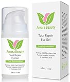Amara Organics Eye Cream Gel for Dark Circles and Puffiness with Peptides, .5 fl. oz.