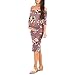 Mother Bee Maternity Women's Maternity Open Shoulder Dress in Floral Print