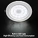 Pyle 4″ Pair Bluetooth Flush Mount In-wall In-ceiling 2-Way Home Speaker System Built-in LED Lights Aluminum Housing Spring Clips Polypropylene Cone & Tweeter 4 Ch Amplifier 320 Watts (PDIC4CBTL4B)thumb 2