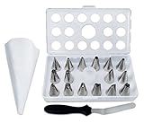 17 Piece Cake Decorating Tips Set By SweetyRose Professional Icing Tip Set With Reusable Coupler & Storage Case, Angled Icing Spatula & Cotton Pastry Bag! Perfect Kit For Bakers!