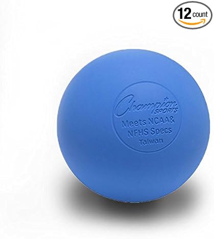 Pack of 4 Champion Sports Official Size Rubber Lacrosse Ball Blue Pack of 4 Champion Sports Official Size Rubber Lacrosse Ball Blue