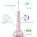 Premium Sonic Electric Toothbrush Set For Men & Women - IPX7 Waterproof Wireless Rechargeable Toothbrush W/Base & Replacement Head - Four Brushing Modes - Pink Color - User Guide Included