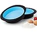 Pack of 2 Big Round Cake Pie Tart Black and Blue Silicone Mold Pans - Thick Silicone